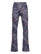 Kmgpaige Flared Pant Aop Pnt Bottoms Trousers Blue Kids Only