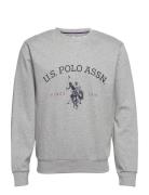 Uspa Sweatshirt Brant Men Tops Sweatshirts & Hoodies Sweatshirts Grey U.S. Polo Assn.