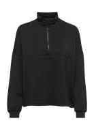 Black Comfy Half Zip Tops Sweatshirts & Hoodies Sweatshirts Black AIM'N