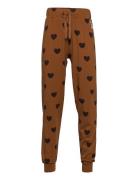 Basic Hearts Jersey Trousers Tencel™ Bottoms Trousers Brown Mini Rodini