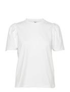 Isa Puff Sleeve Tee Tops T-shirts & Tops Short-sleeved White Twist & Tango