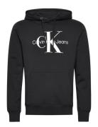 Core Monologo Hoodie Tops Sweatshirts & Hoodies Hoodies Black Calvin Klein Jeans