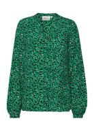 Philia Blouse Tops Blouses Long-sleeved Green Fabienne Chapot