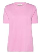 Slcolumbine Loose Fit Tee Tops T-shirts & Tops Short-sleeved Pink Soaked In Luxury