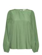 Kacatia Blouse Tops Blouses Long-sleeved Green Kaffe