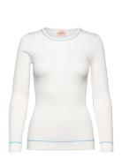 Blouse Ls Tops T-shirts & Tops Long-sleeved White Barbara Kristoffersen By Rosemunde