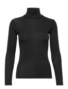 Top Rollneck Merino Wool Tops T-shirts & Tops Long-sleeved Black Lindex
