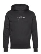 Embroid H Sweatshirt Tops Sweatshirts & Hoodies Hoodies Black Fred Perry