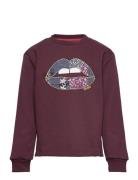 Tndallas Sweatshirt Tops T-shirts Long-sleeved T-Skjorte Burgundy The New