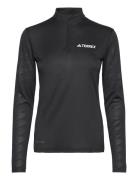 W Mt Half Zi Ls Tops T-shirts & Tops Long-sleeved Black Adidas Terrex