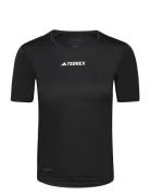 W Mt Tee Sport T-shirts & Tops Short-sleeved Black Adidas Terrex