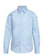 Jjjoe Shirt Ls Plain Jnr Tops Shirts Long-sleeved Shirts Blue Jack & J S