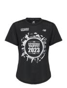 Accelerate Short Sleeve Top Sport T-shirts & Tops Short-sleeved Black New Balance
