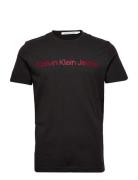 Core Institutional Logo Slim Tee Tops T-Kortærmet Skjorte Black Calvin Klein Jeans