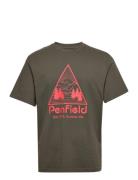 Triangle Mountain Graphic Ss T-Shirt Tops T-Kortærmet Skjorte Khaki Green Penfield