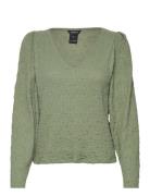 Top Jessica Tops Blouses Long-sleeved Khaki Green Lindex