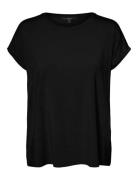 Vmava Plain Ss Top Ga Jrs Noos Tops T-shirts & Tops Short-sleeved Black Vero Moda