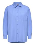 Sc-Netti Tops Shirts Long-sleeved Blue Soyaconcept