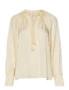 Grace - Fluid Texture Tops Blouses Long-sleeved Cream Day Birger Et Mikkelsen