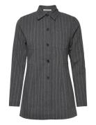 Jada Wool Shirt Tops Shirts Long-sleeved Grey Wood Wood
