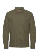 Onskier 0019 Cot Lin Overshirt Tops Overshirts Khaki Green ONLY & SONS