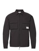 Cargo Overshirt Lightweight Tops Overshirts Black Resteröds