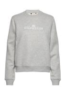 Coco Print Crew Tops Sweatshirts & Hoodies Sweatshirts Grey HOLZWEILER