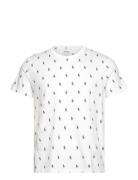 Allover Pony Cotton Jersey Sleep Shirt Tops T-Kortærmet Skjorte White Polo Ralph Lauren Underwear