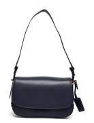 Leather Small Maddy Shoulder Bag Bags Top Handle Bags Navy Lauren Ralph Lauren