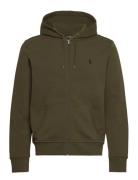 Double-Knit Full-Zip Hoodie Tops Sweatshirts & Hoodies Hoodies Khaki Green Polo Ralph Lauren