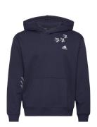 Scribble Fleece Hoodie Sport Sweatshirts & Hoodies Hoodies Navy Adidas Sportswear