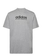 All Szn Graphic T-Shirt Sport T-Kortærmet Skjorte Grey Adidas Sportswear