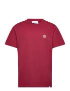 Community T-Shirt Tops T-Kortærmet Skjorte Burgundy Les Deux