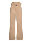 2Nd Foley - Active Crinkle Bottoms Trousers Straight Leg Beige 2NDDAY