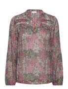 Lr-Adora Tops Blouses Long-sleeved Multi/patterned Levete Room