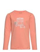 T-Shirt Ls Tops T-shirts Long-sleeved T-Skjorte Coral Minymo