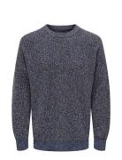 Onsbart Ds 7 Struc Crew Knit Tops Knitwear Round Necks Navy ONLY & SONS