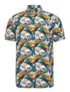 Johan Tropical Vibes Shirt Ss Tops Shirts Short-sleeved Purple Kronstadt