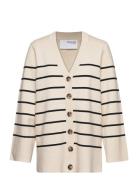 Slfliva Ls Long Knit Cardigan Noos Tops Knitwear Cardigans Beige Selected Femme