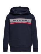Jjalex Sweat Hood Jnr Tops Sweatshirts & Hoodies Hoodies Navy Jack & J S
