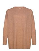 Caremilia Ls Loose Ck Cc Knt Tops Knitwear Jumpers Beige ONLY Carmakoma