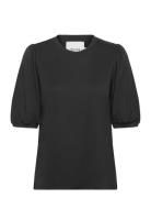 Darsy Puff Sleeve T-Shirt Tops T-shirts & Tops Short-sleeved Black Minus