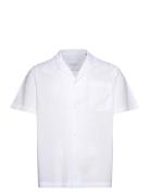 Leland Light Oxford Ss Shirt 3.0 Tops Shirts Short-sleeved White Les Deux