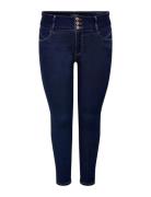 Caranna Life Hw Sk Ank Dbd Jeans Noos Bottoms Jeans Skinny Blue ONLY Carmakoma