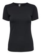 Onpmila Life On Ss Slim Tee Noos Sport T-shirts & Tops Short-sleeved Black Only Play