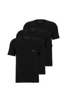 T-Shirt Rn Triplet P Designers T-Kortærmet Skjorte Black HUGO