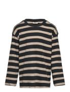T-Shirt Malthe Tops T-shirts Long-sleeved T-Skjorte Multi/patterned Wheat