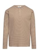 T-Shirt Morris Tops T-shirts Long-sleeved T-Skjorte Beige Wheat