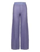 Metallic Knit Pants Bottoms Trousers Straight Leg Blue REMAIN Birger Christensen