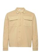 Nuance By Nature? Elm Sweat Overshi Tops Overshirts Beige Knowledge Cotton Apparel